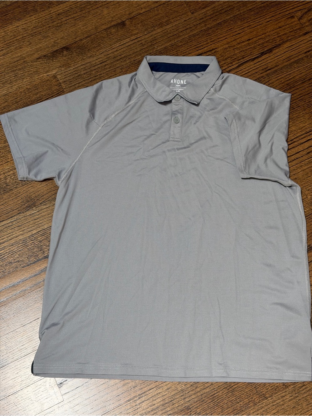 Rhone Performance Polo Gray Short Sleeve Golf Shirt Large
